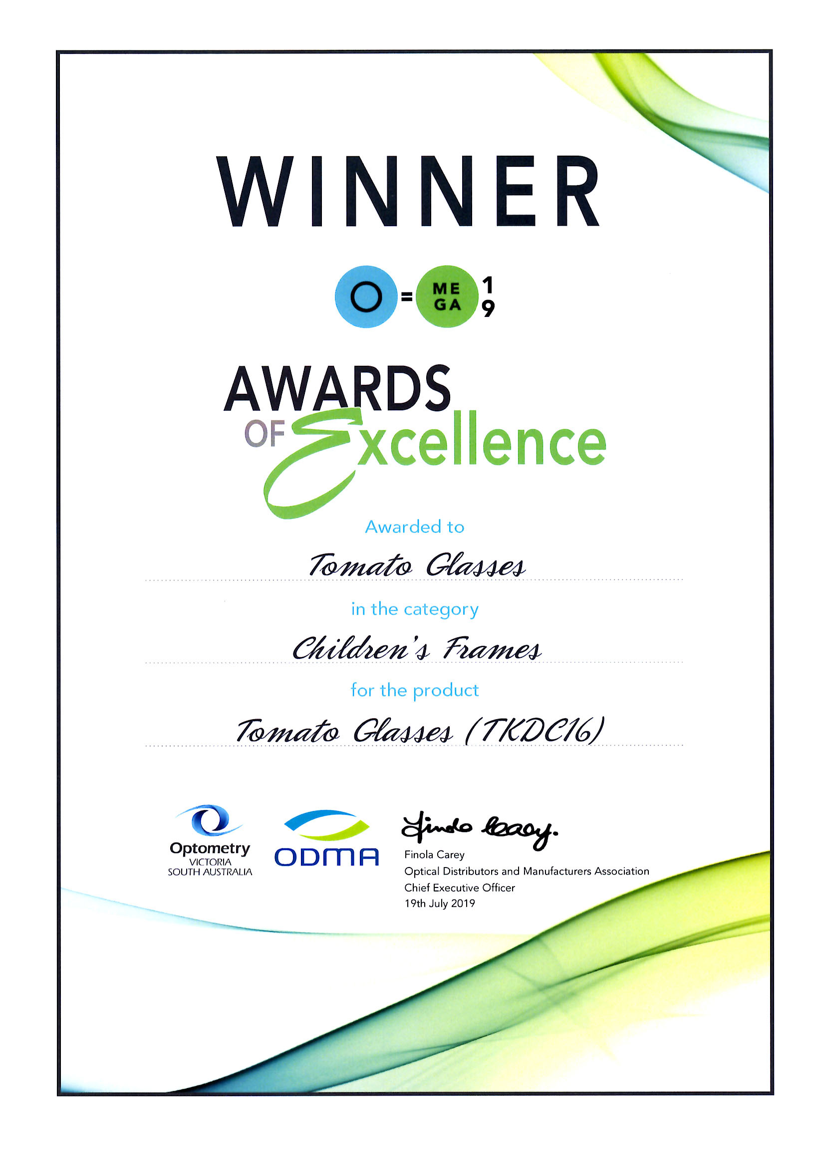 O=MEGA AWARD 2019 WINNER (AUSTRALIA)