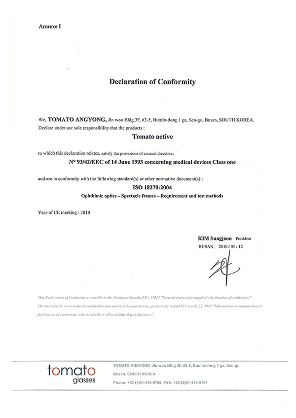 Certificate Europe