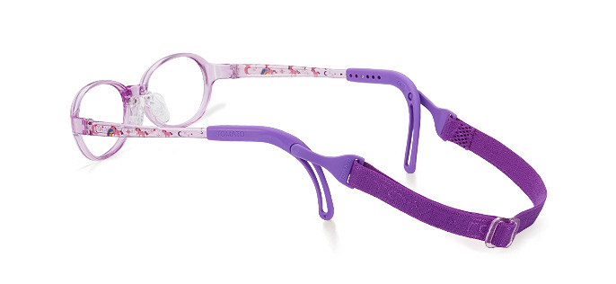 Kids Glasses (TKAC510) | Round Purple Kids Glasses | TOMATO GLASSES
